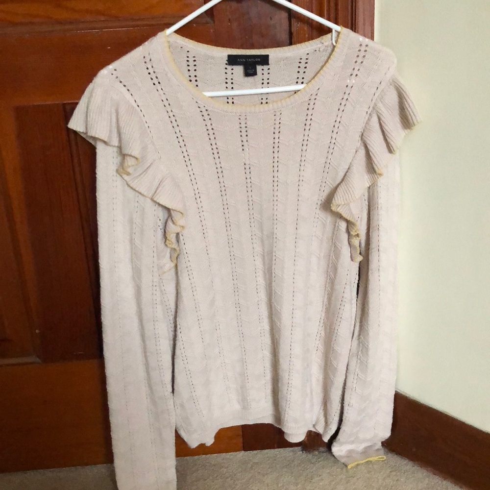Ann Taylor ruffle sweater - Picture 1 of 3